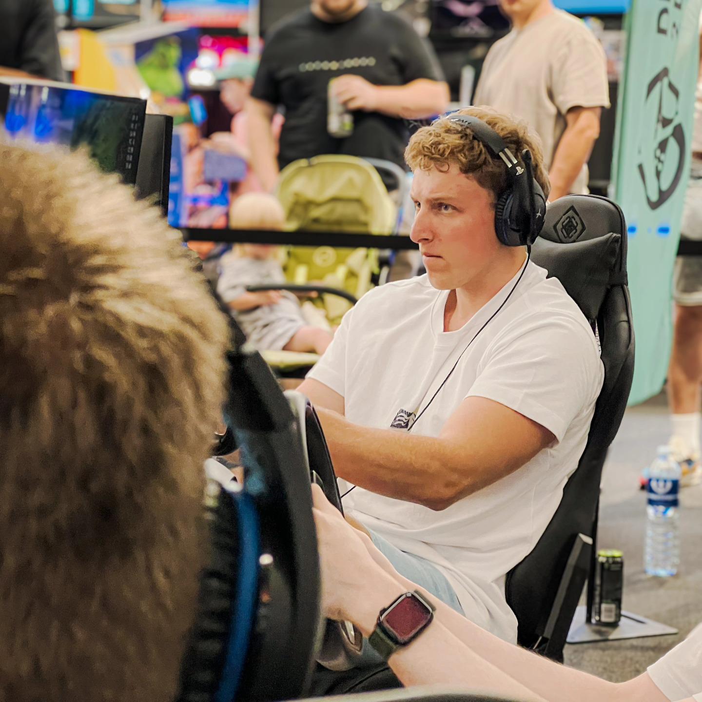 Competitor racing at a Dream 2 Drive esport event