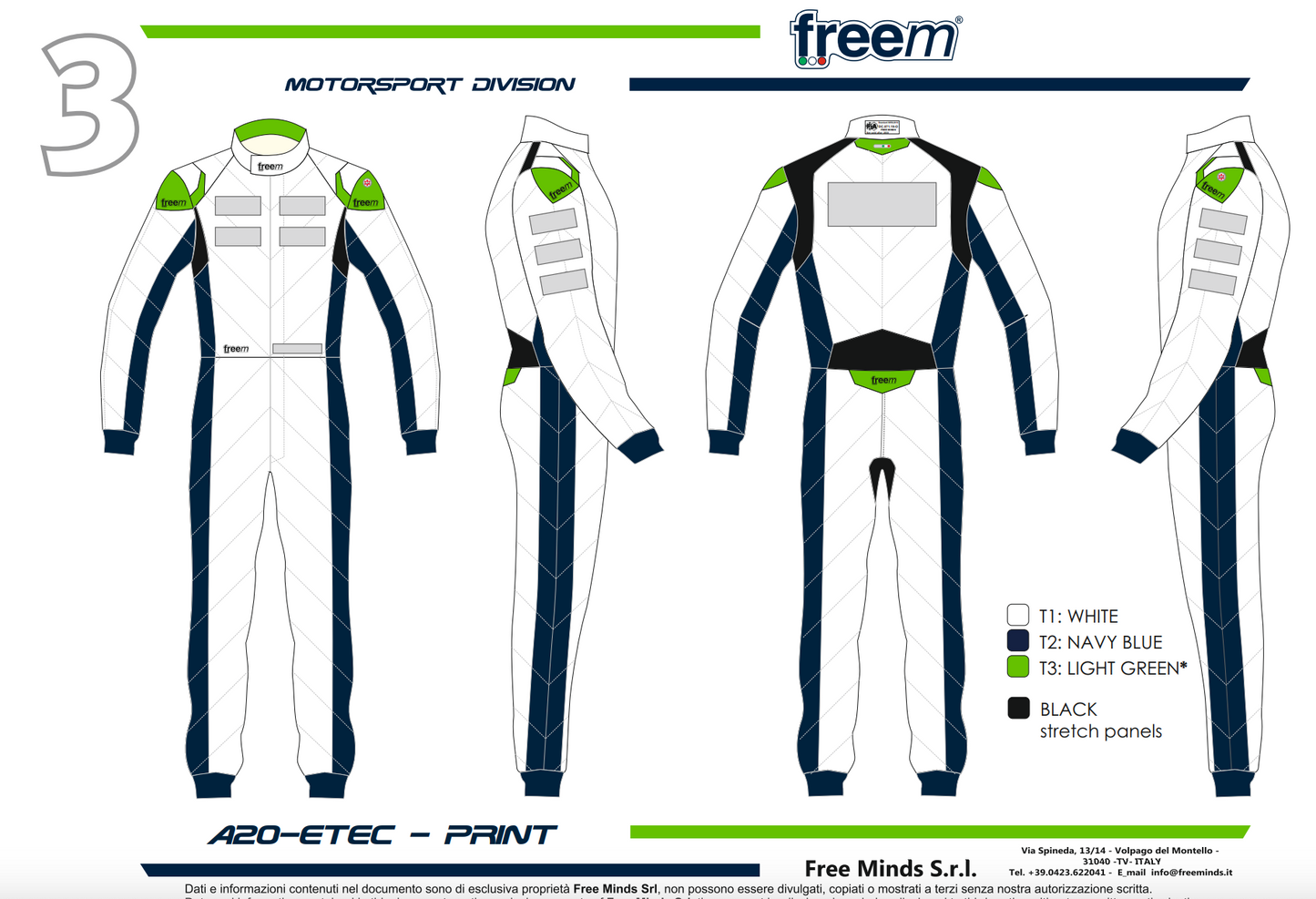 Motorsport suit FREEM START FIVE PRINT