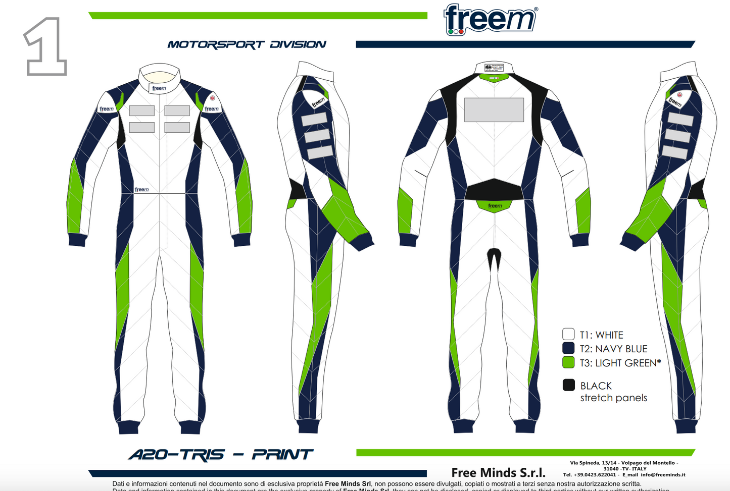 Motorsport suit FREEM START FIVE PRINT